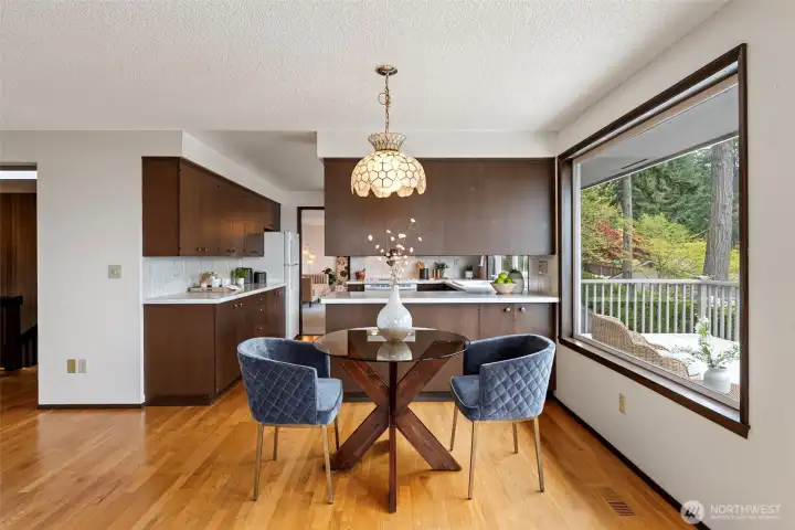 This is a great place to enjoy a morning cup of coffee while enjoying the stunning views of Mt. Rainier and the Sound.