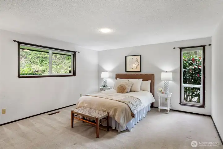 The primary bedroom is a nice size as well.