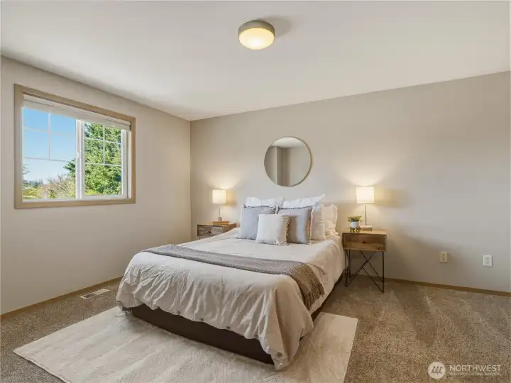 Sunlit Primary bedroom