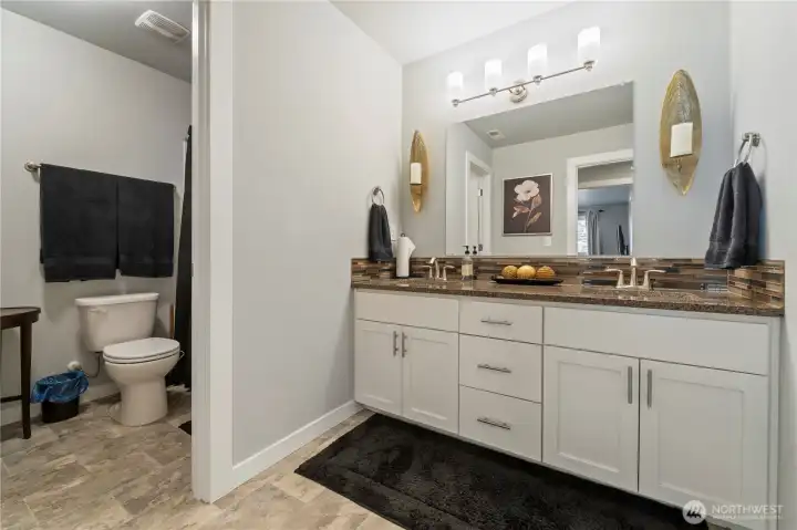 hallway bath with water closet