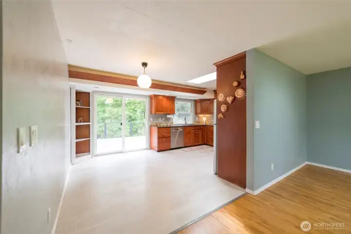 The slider off the dining area for seamless indoor-outdoor living.