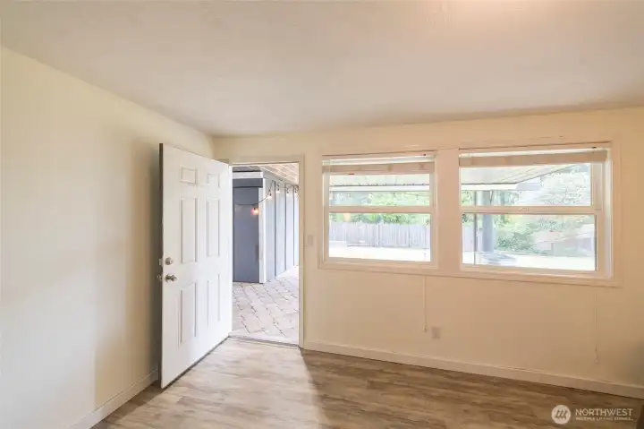 Lower level access to the covered patio for year-round enjoyment.
