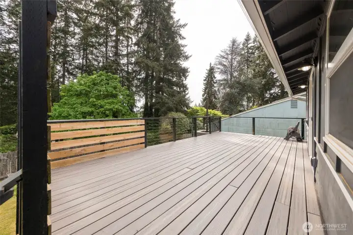 Stunning Trex deck for outdoor living.