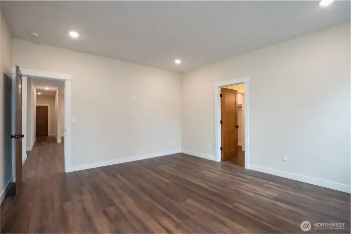 Unstaged primary suite.