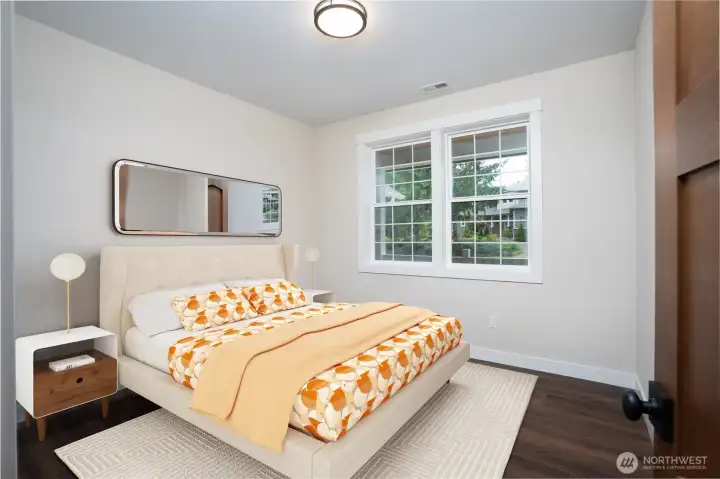 Bedroom #2. Virtually staged.