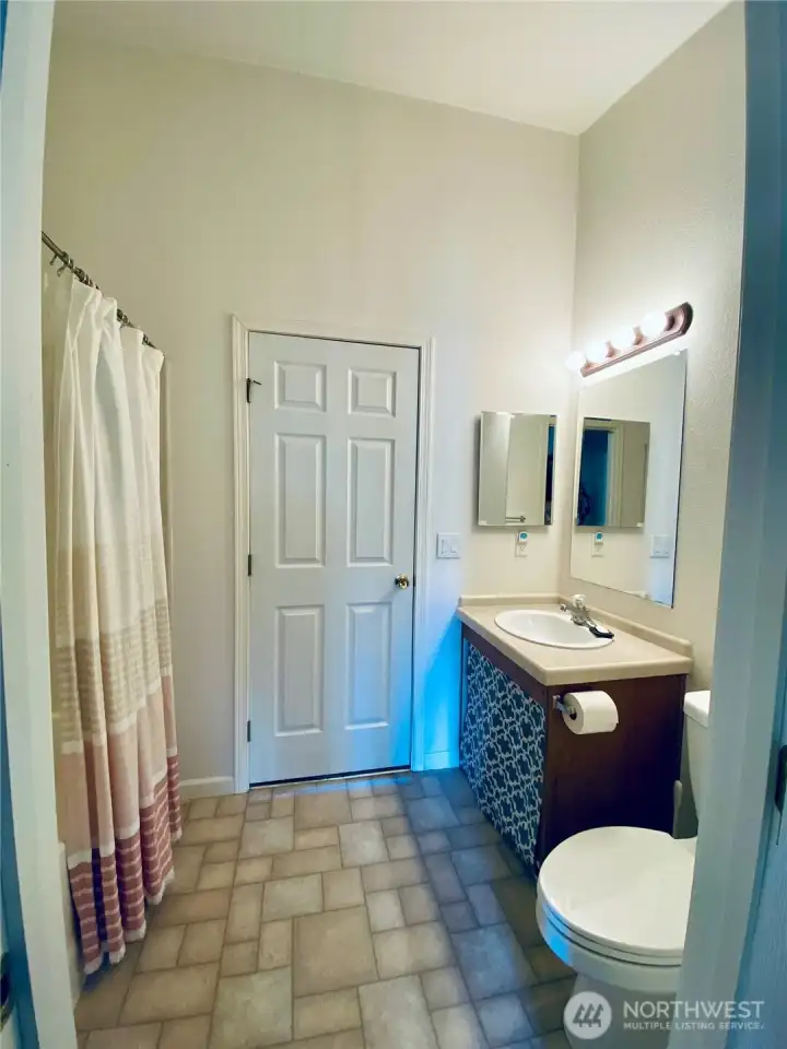 Bathroom number two view from utility room.