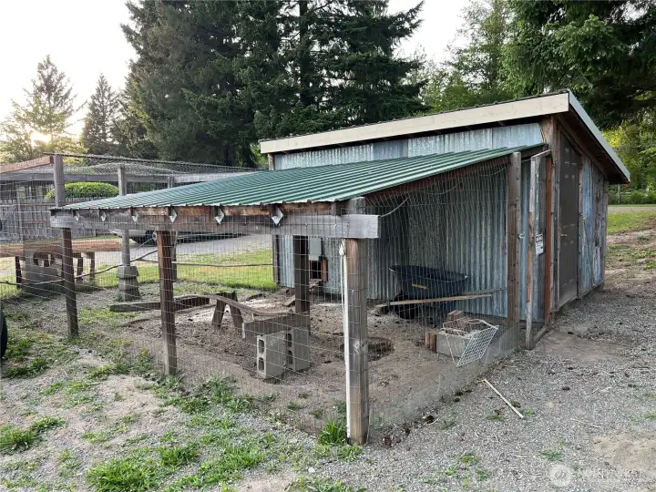 Chicken coop ready to go.