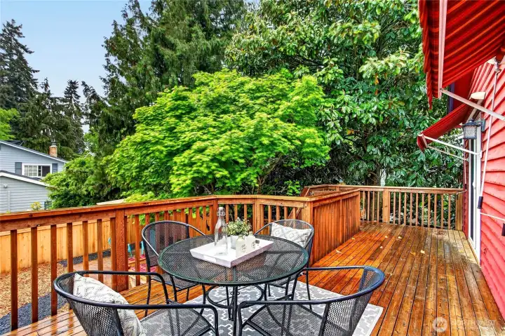 Upper level deck.