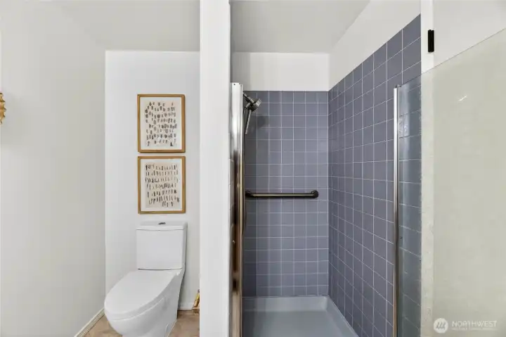 ...shower angle.