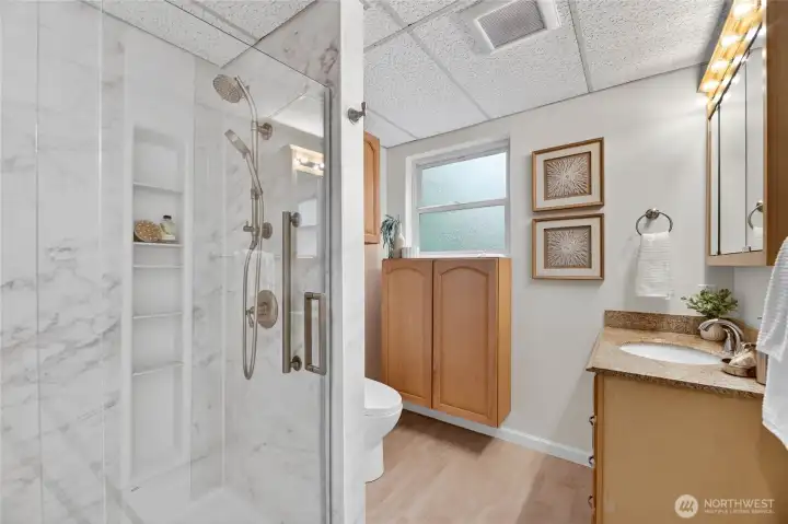 Apartment bathroom.