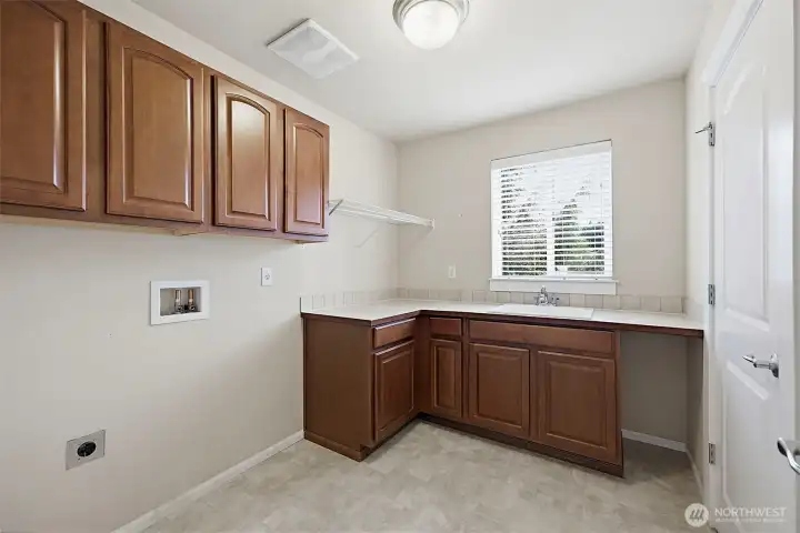 Laundry Room up with plenty of space Laundry Room up with plenty of space