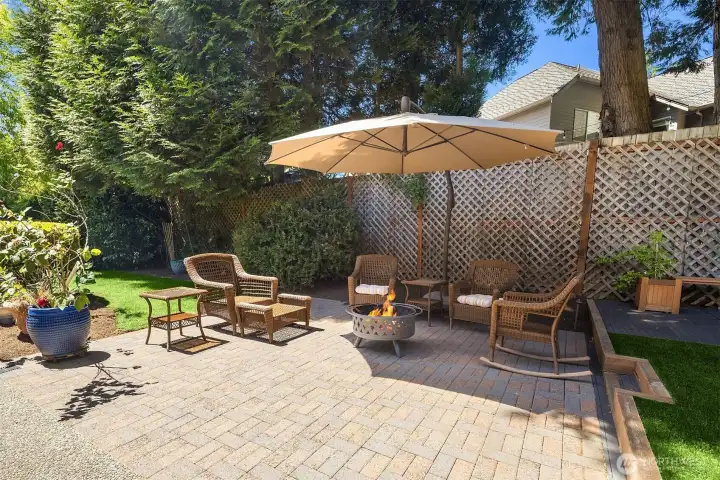 The back patio area