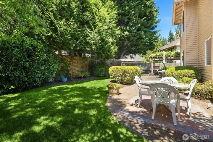 Fully fenced backyard