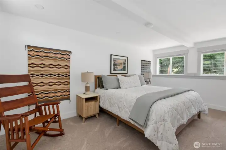 Used as the primary bedroom. Can also be a great bonus or additional living room.