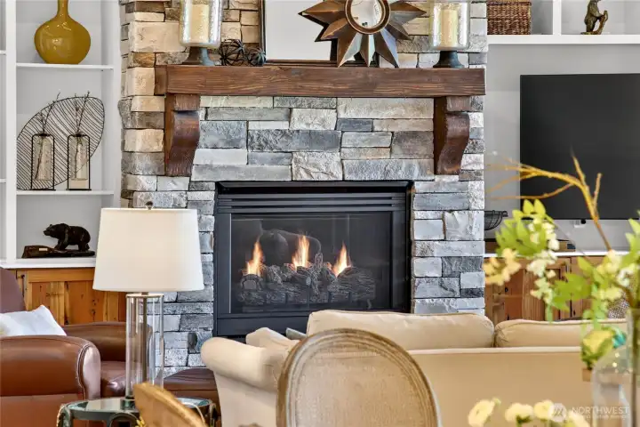 High quality millwork and stone throughout the home.