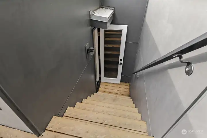 Stairs to private rooftop deck