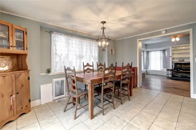 Dining room looking into the living room.