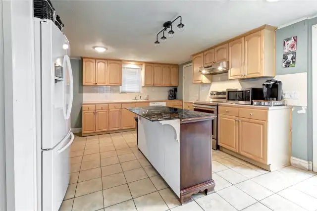 Large kitchen with tons of space.