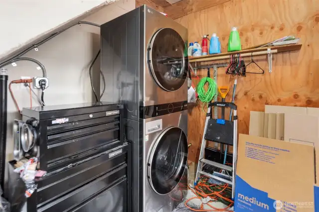 Oh, and your garage is where you'll find your front-loading laundry appliances as well as ample space for all your toys!