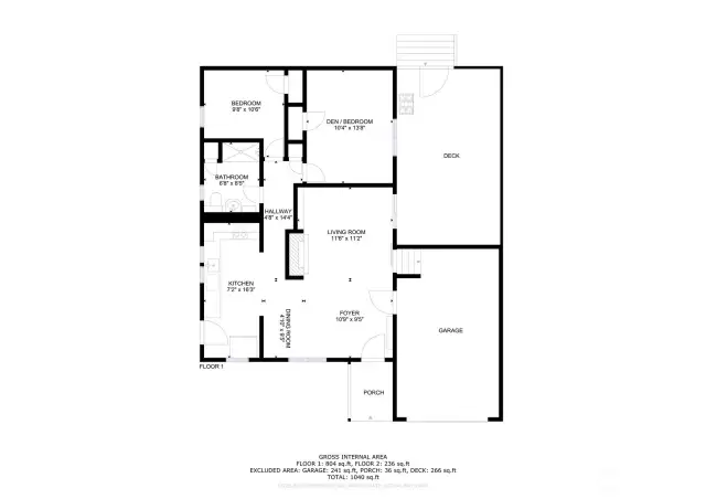 Main level Floor Plan.