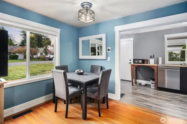 Enjoy a meal or beverage in the dining area, just off of the kitchen.
