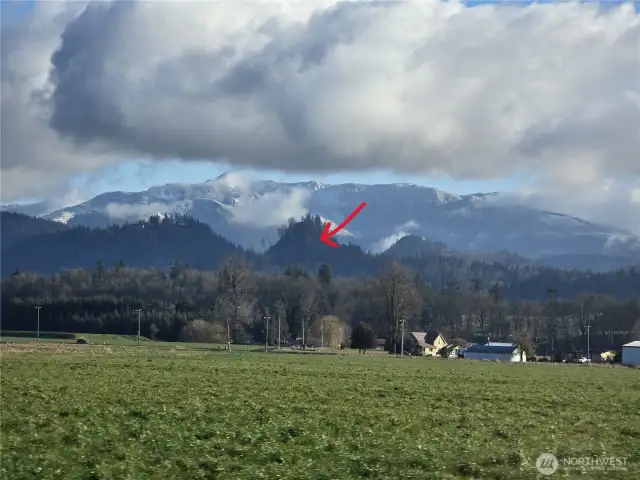Lot location from valley looking East