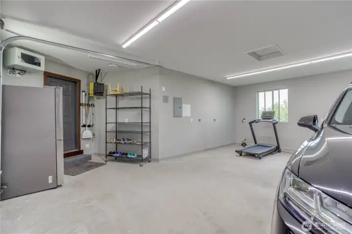 Double attached heated garage