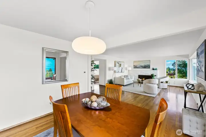 A intimate meal or a large group can be seated comfortably.
