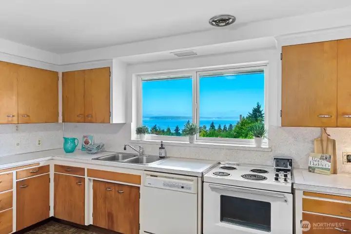 Doing dishes with this view could brighten the day!