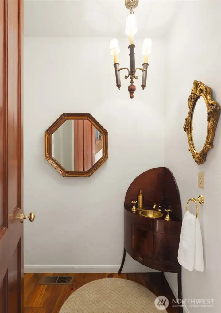 Custom vanity in powder room.