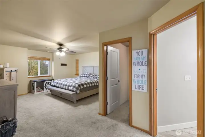 Primary Bedroom with walk in closet.