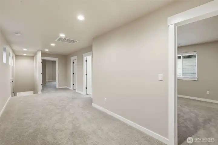 Large Flex space upstairs perfect for an office or game room.