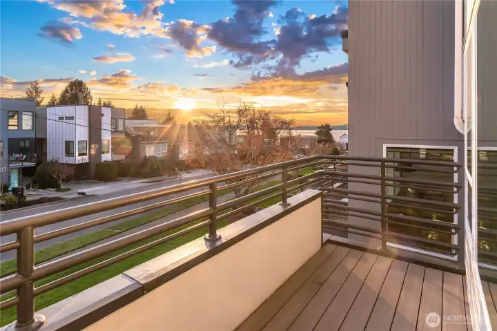 View deck off living room