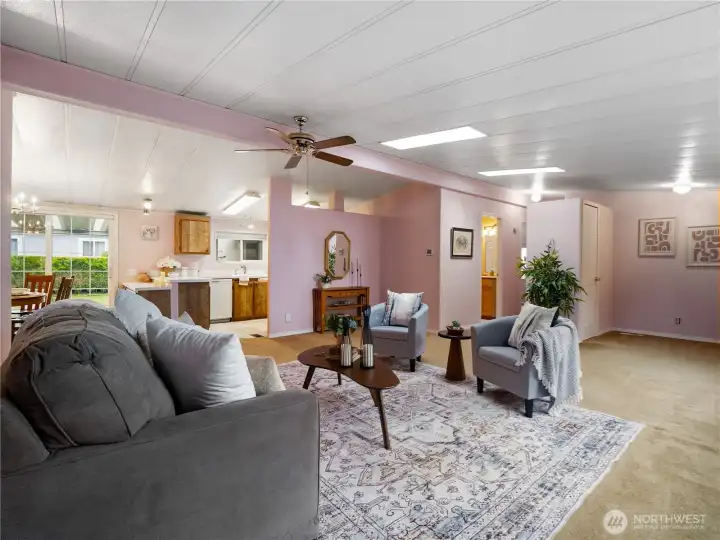 Sit back and relax or throw a party; the space allows for both.