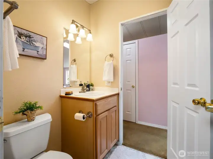 The second bathroom.