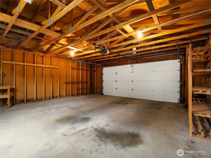 The great feature of the two car garage is a rare find in a park.