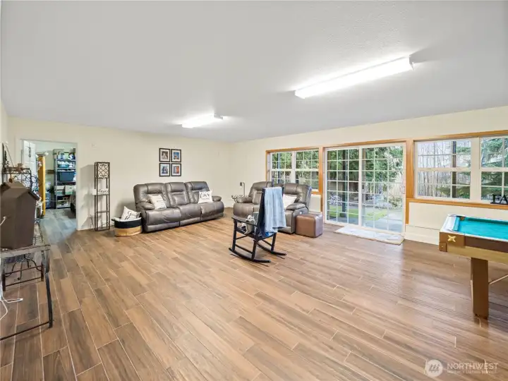 Downstairs bonus/rec room.