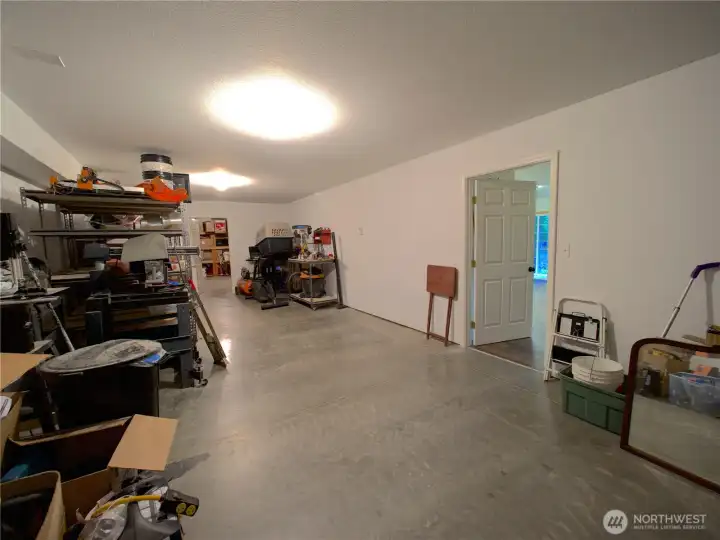 Downstairs storage room.