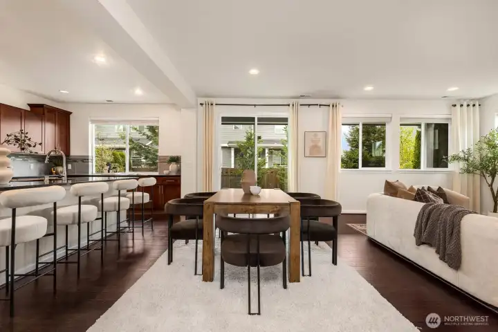 This space is big enough for a large dining table