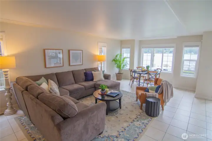 Living Room with Lake View