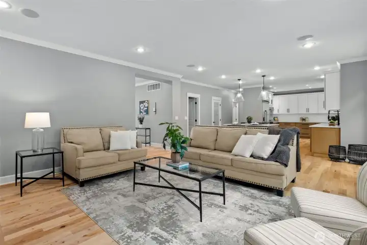 Living Room Looking into Kitchen Area