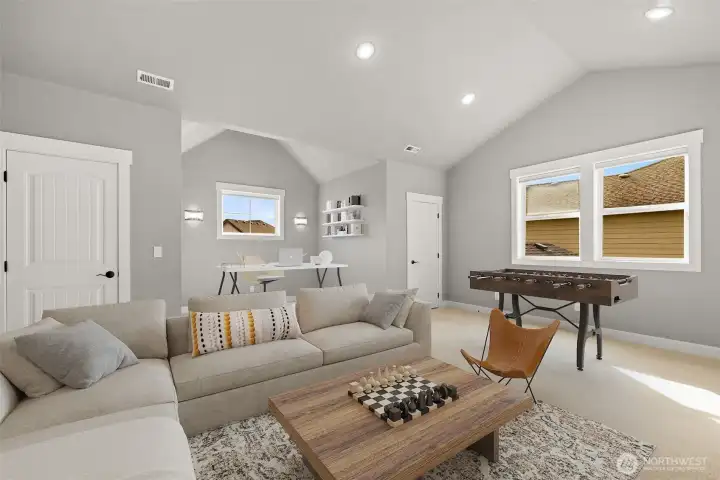 HUGE bonus room with tons of storage space. Use your imagination to create your perfect space!