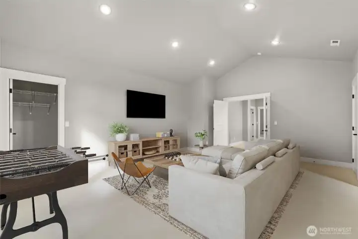 HUGE bonus room with tons of storage space. Use your imagination to create your perfect space!