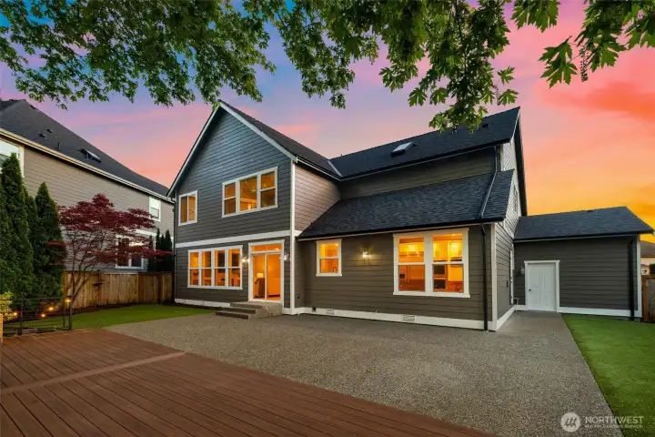 Spacious low maintenance backyard/patio area