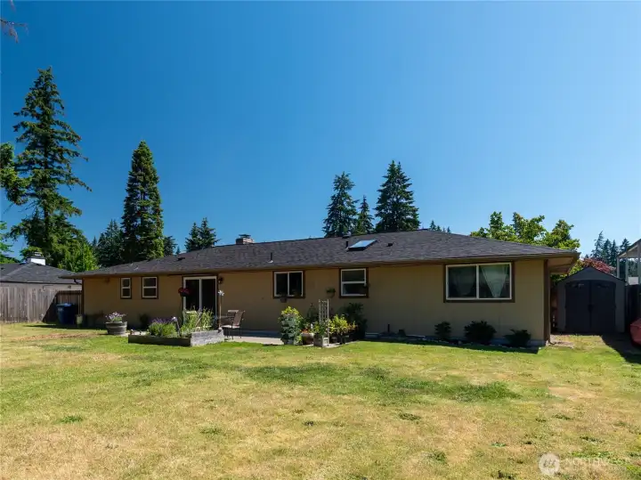 Spacious fully fenced backyard ready for your vision.