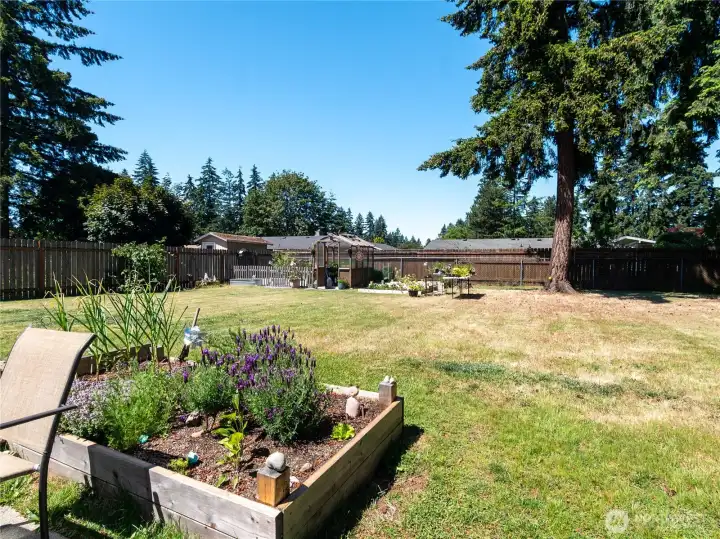 Many flower/garden beds all ready for you to enjoy.