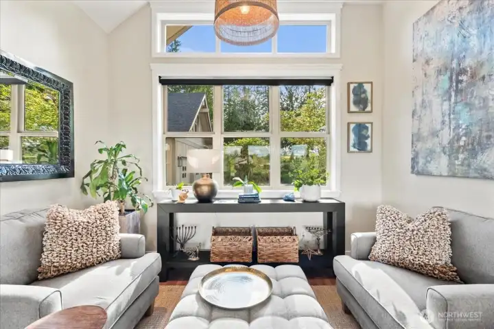 Multiple sitting areas designed for relaxing and entertaining