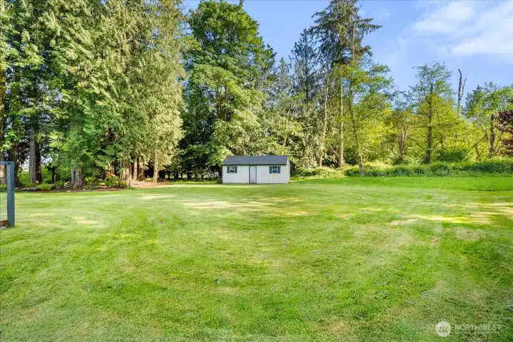 Detached 12x24 storage shed built in 2021.