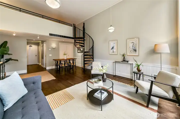 Clean sightlines, vertical volume and abundant natural light reinforce the spaciousness that distinguishes schoolhouse loft living from conventional condominium design.