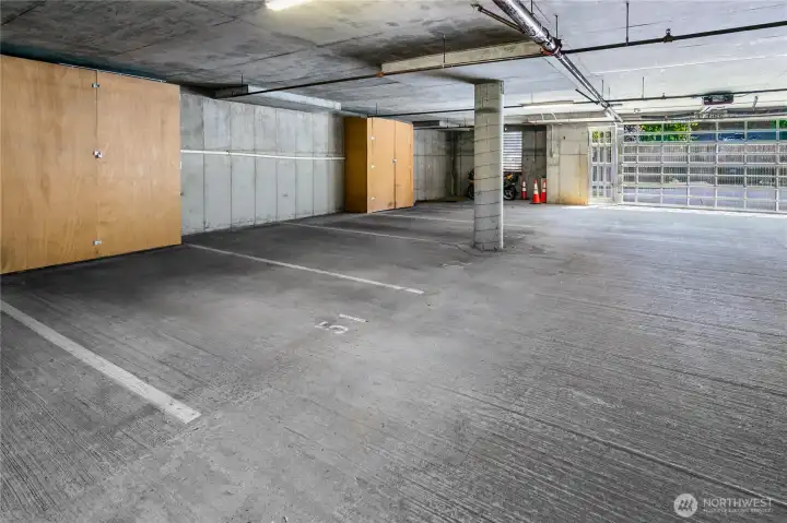 Controlled-access garage parking, deeded storage and controlled building access provide practical convenience within one of Seattle's most distinctive historic residences.